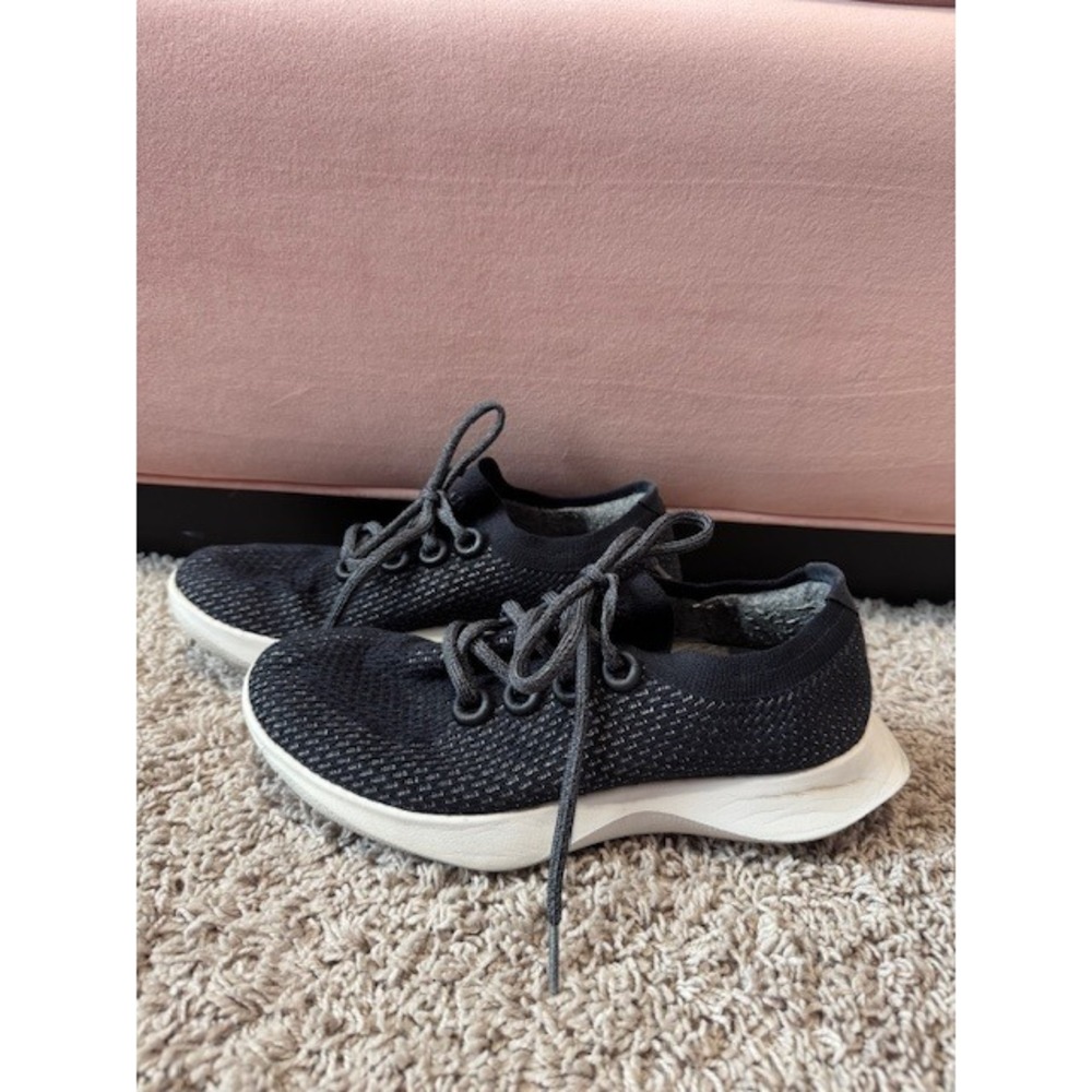 Allbirds Tree Dashers Womens Black White Running Shoes Sneakers Eco Friendly